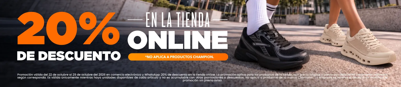 20% EN TODA LA TIENDA ONLINE 